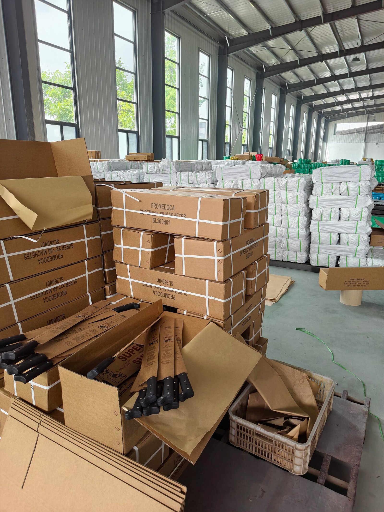 machete packing for export carton and shipping mark